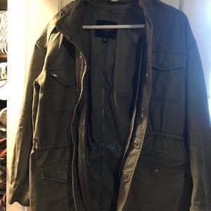 Hunter green hooded jacket